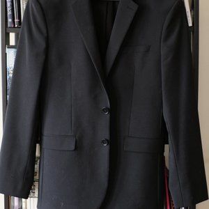 EXPRESS Slim Solid Black Wool-Blend Suit Jacket 36 short worn once